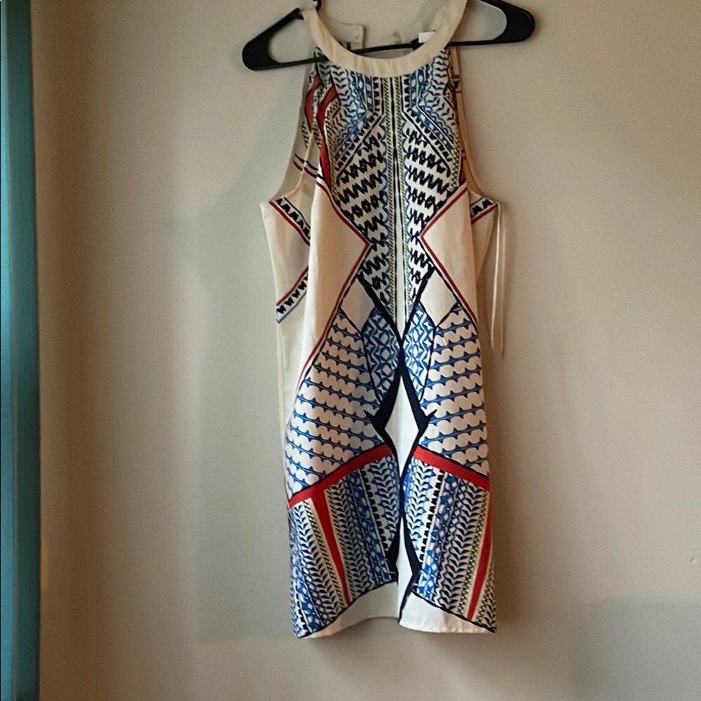 VENUS Black and White Sheath Halter Dress